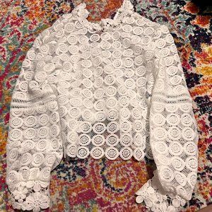 Small Lace High Neck Top